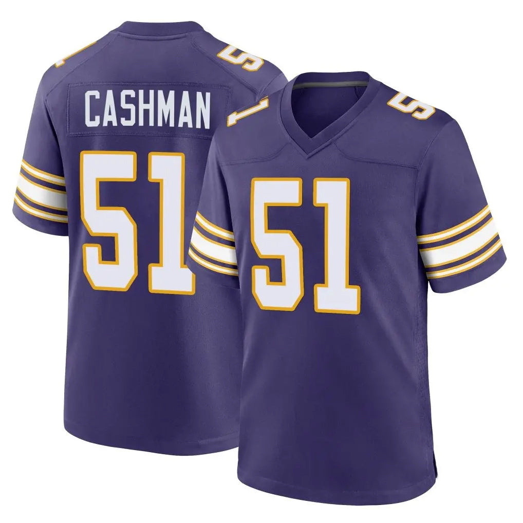 Kieara MN.Vikings #51 Blake Cashman Player Purple Classic Home Game Stitched Jerseys