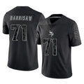 Kieara MN.Vikings #71 Christian Darrisaw Player Black Reflective LImited Home Game Stitched Jerseys