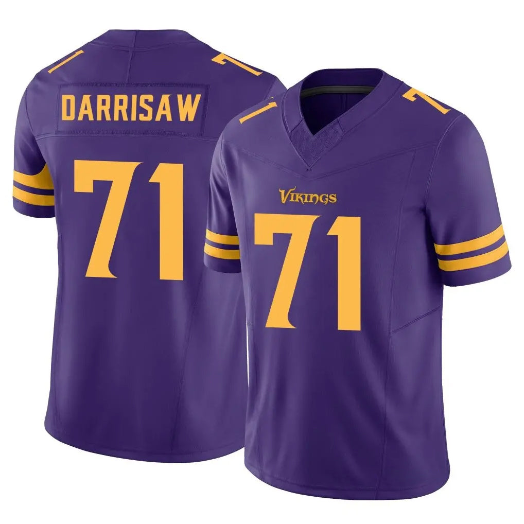 Kieara MN.Vikings #71 Christian Darrisaw Player Purple Limited Alternate Vapor F.U.S.E. Home Game Stitched Jerseys