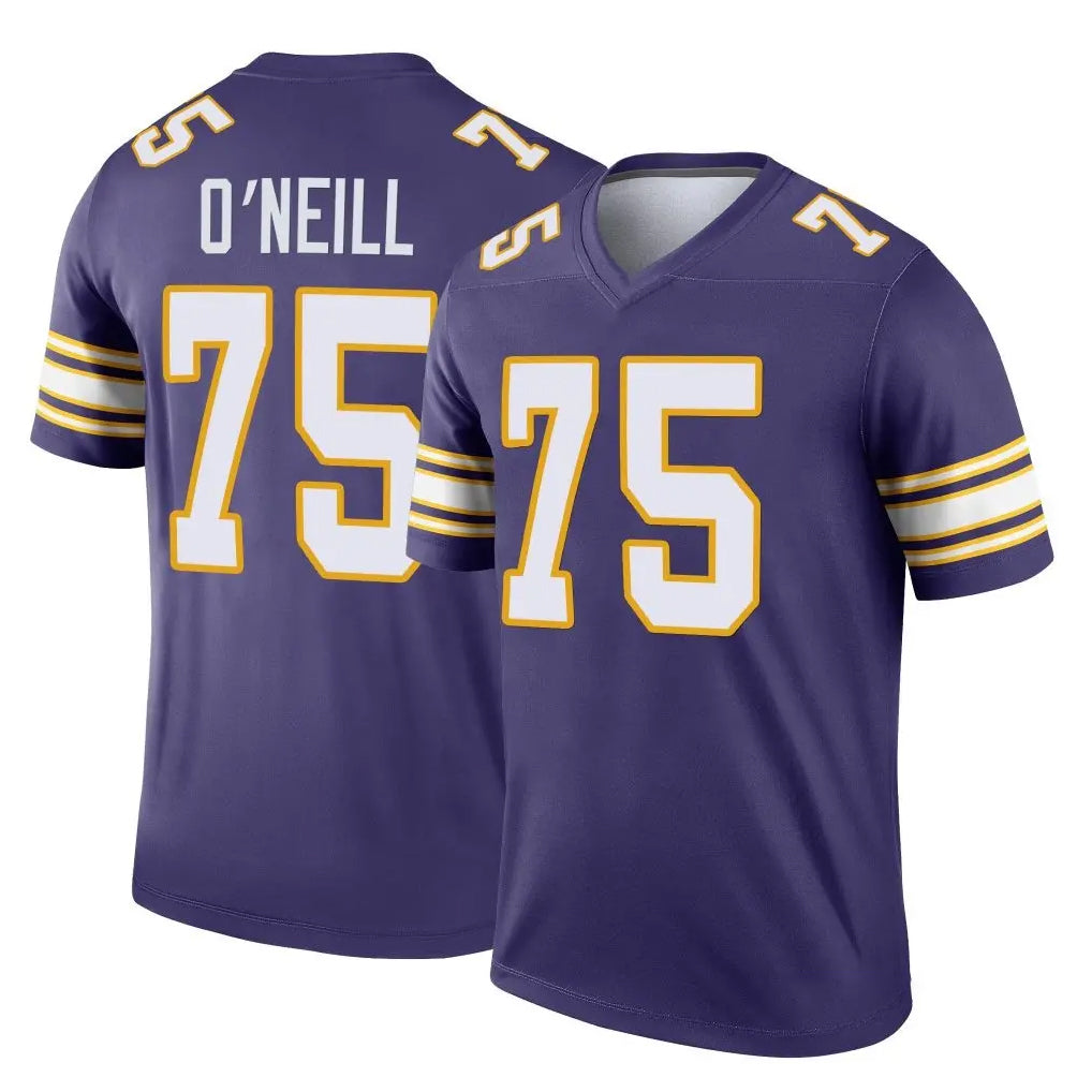 Kieara MN.Vikings #75 Brian O'Neill Player Purple Limited Classic Home Game Stitched Jerseys