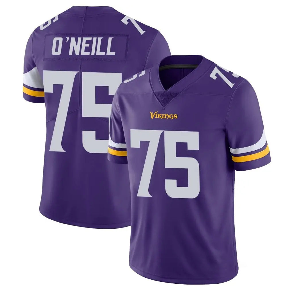 Kieara MN.Vikings #75 Brian O'Neill Player Purple Limited Vapor Untouchable Home Game Stitched Jerseys