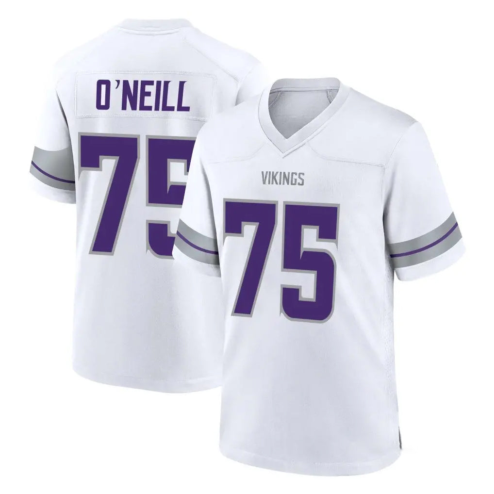 Kieara MN.Vikings #75 Brian O'Neill Player White Alternate Home Game Stitched Jerseys
