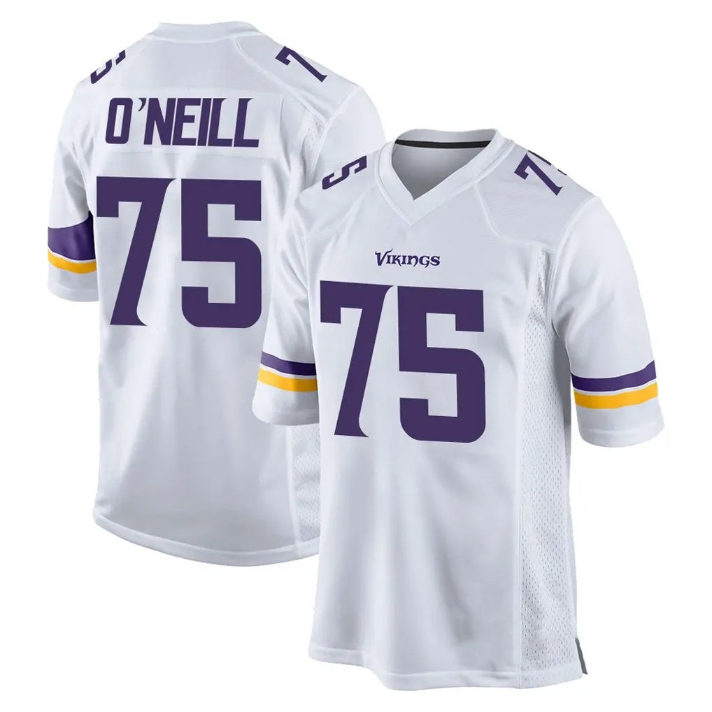 Kieara MN.Vikings #75 Brian O'Neill Player White Home Game Stitched Jerseys