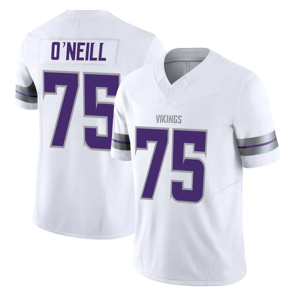 Kieara MN.Vikings #75 Brian O'Neill Player White Limited Alternate Vapor F.U.S.E. Home Game Stitched Jerseys