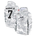Kieara MN.Vikings #7 Byron Murphy Jr. Player Arctic Camo Salute to Service Pullover Hoodies Limited Game Stitched Jerseys