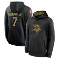 Kieara MN.Vikings #7 Byron Murphy Jr. Player Black Salute to Service Hoodies Limited Game Stitched Jerseys