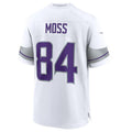Kieara MN.Vikings #84 Randy Moss White Alternate Retired Player Game Jersey American Stitched Jersey
