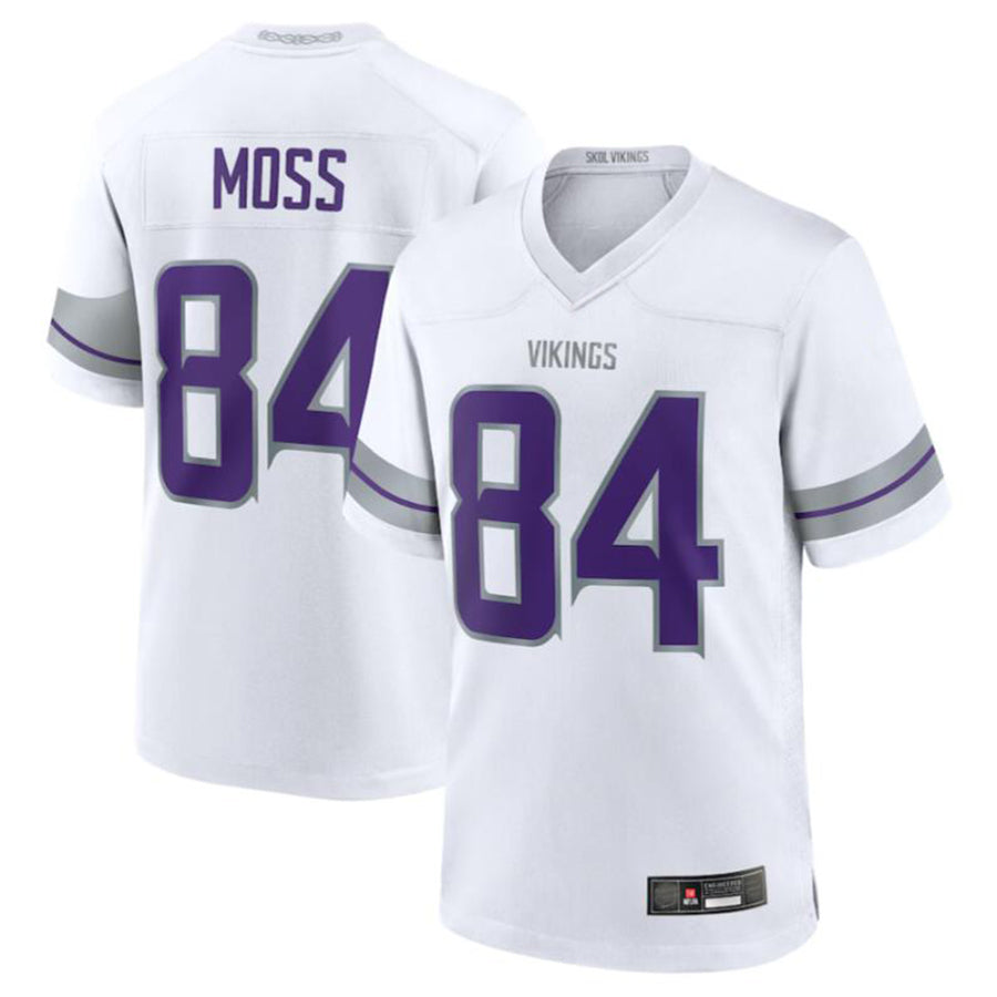 Kieara MN.Vikings #84 Randy Moss White Alternate Retired Player Game American Stitched Jerseys