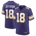 Kieara MN.Vikings #18 Justin Jefferson Player Purple Classic Limited Game Stitched Jerseys