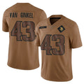 Kieara MN.Vikings #43 Andrew Van Ginkel Player Brown Salute To Service Limited Stitched Jerseys