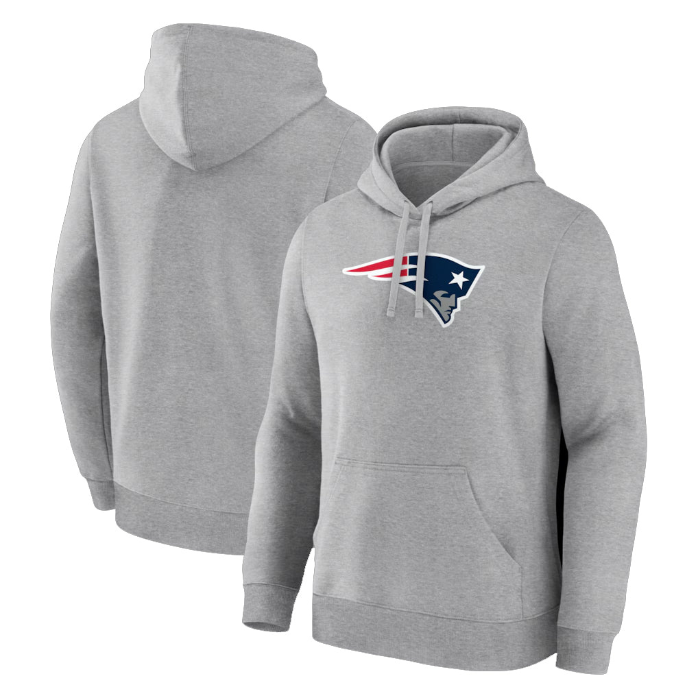 Kieara NE.Patriots Gray LOGO Pullover Hoodies Home Game Blank Player Stitched Jerseys