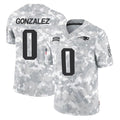 Kieara NE.Patriots #0 Christian Gonzalez Player Arctic Camo Salute To Service Limited Game Stitched Jerseys