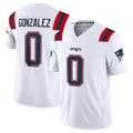 Kieara NE.Patriots #0 Christian Gonzalez Player White Limited Vapor F.U.S.E. Home Game Stitched Jerseys