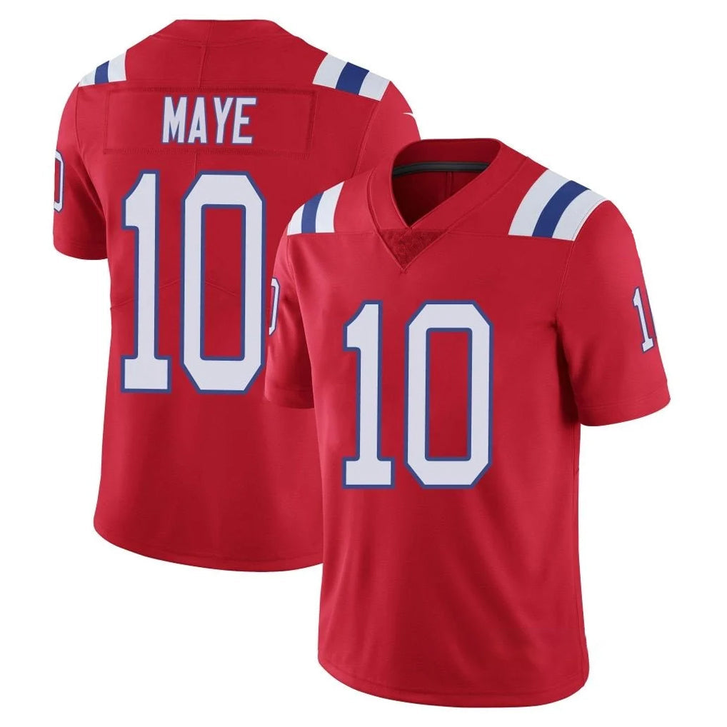 Kieara NE.Patriots #10 Drake Maye Player Red Vapor Untouchable Home Game Stitched Jerseys