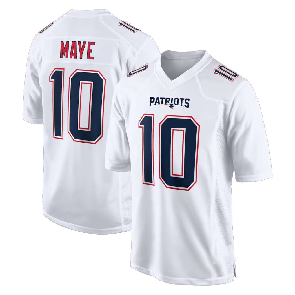 Kieara NE.Patriots #10 Drake Maye Player White Fashion Limited Home Game Stitched Jerseys