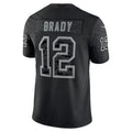 Kieara NE.Patriots #12 Tom Brady Player Black Reflective Limited Stitched Jerseys
