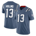 Kieara NE.Patriots #13 Mack Hollins Player Blue Limited Rivalries Collection Home Game Stitched Jerseys