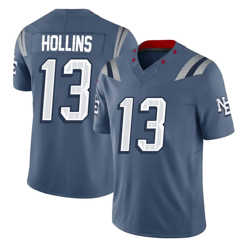Kieara NE.Patriots #13 Mack Hollins Player Blue Limited Rivalries Collection Home Game Stitched Jerseys