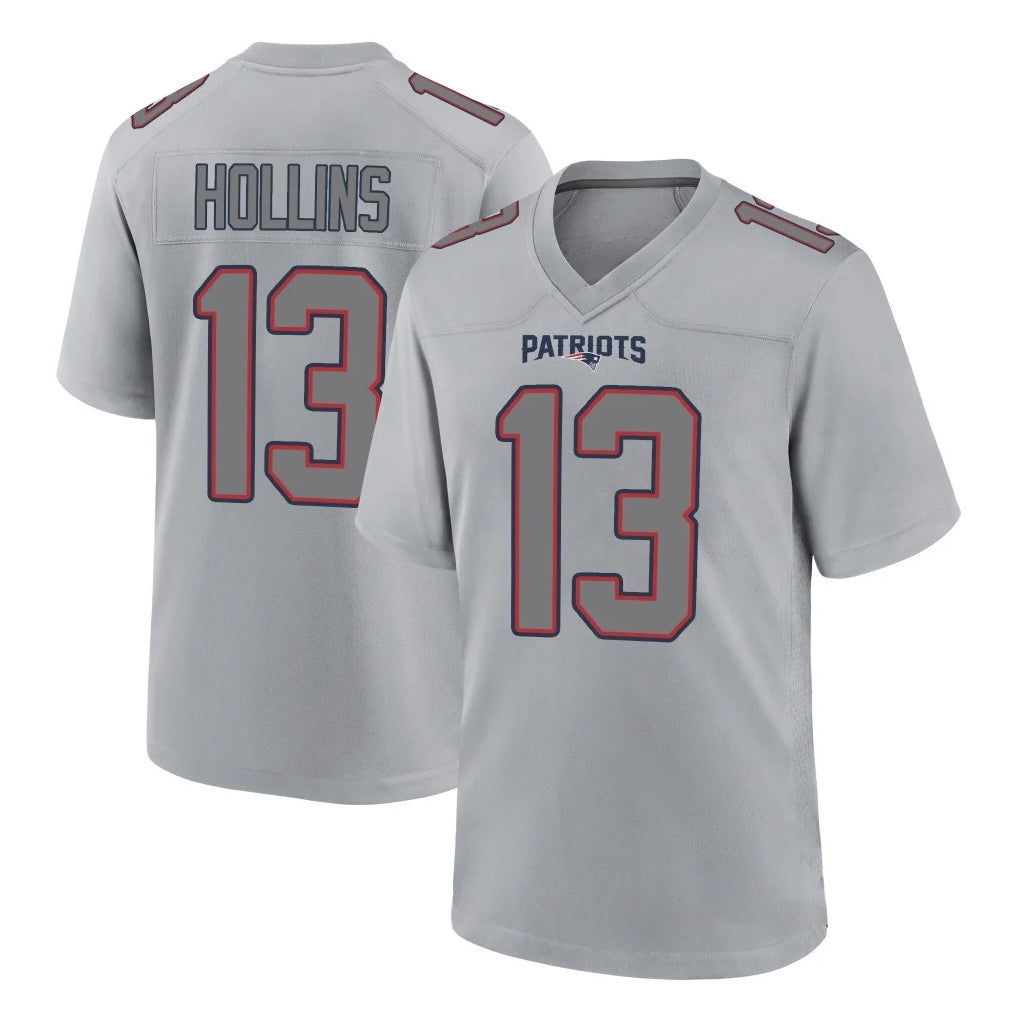 Kieara NE.Patriots #13 Mack Hollins Player Gray Fashion Limited Home Game Stitched Jerseys