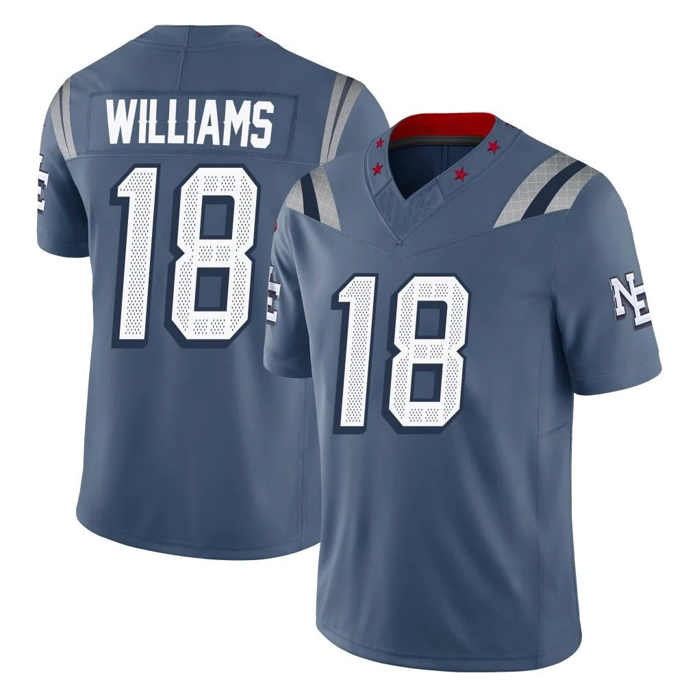 Kieara NE.Patriots #18 Kyle Williams Player Blue Limited Rivalries Collection Home Game Stitched Jerseys