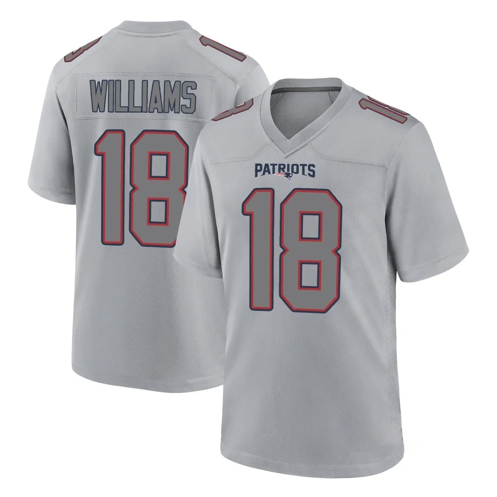 Kieara NE.Patriots #18 Kyle Williams Player Gray Fashion Limited Home Game Stitched Jerseys