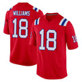 Kieara NE.Patriots #18 Kyle Williams Player Red Home Game Stitched Jerseys