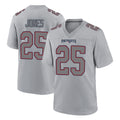 Kieara NE.Patriots #25 Marcus Jones Player Gray Fashion Limited Home Game Stitched Jerseys