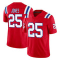 Kieara NE.Patriots #25 Marcus Jones Player Red Limited Vapor F.U.S.E. Home Game Stitched Jerseys