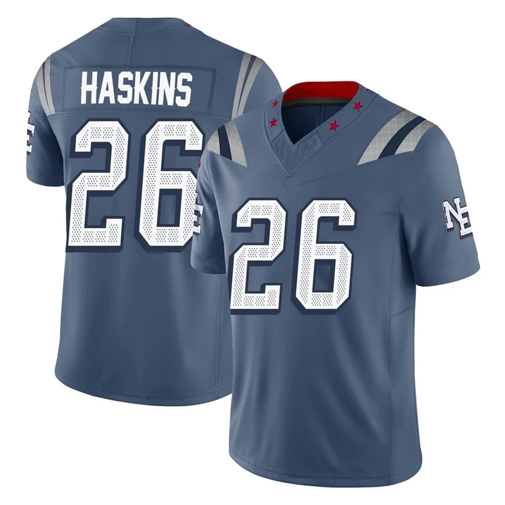 Kieara NE.Patriots #26 Hassan Haskins Player Blue Limited Rivalries Collection Home Game Stitched Jerseys