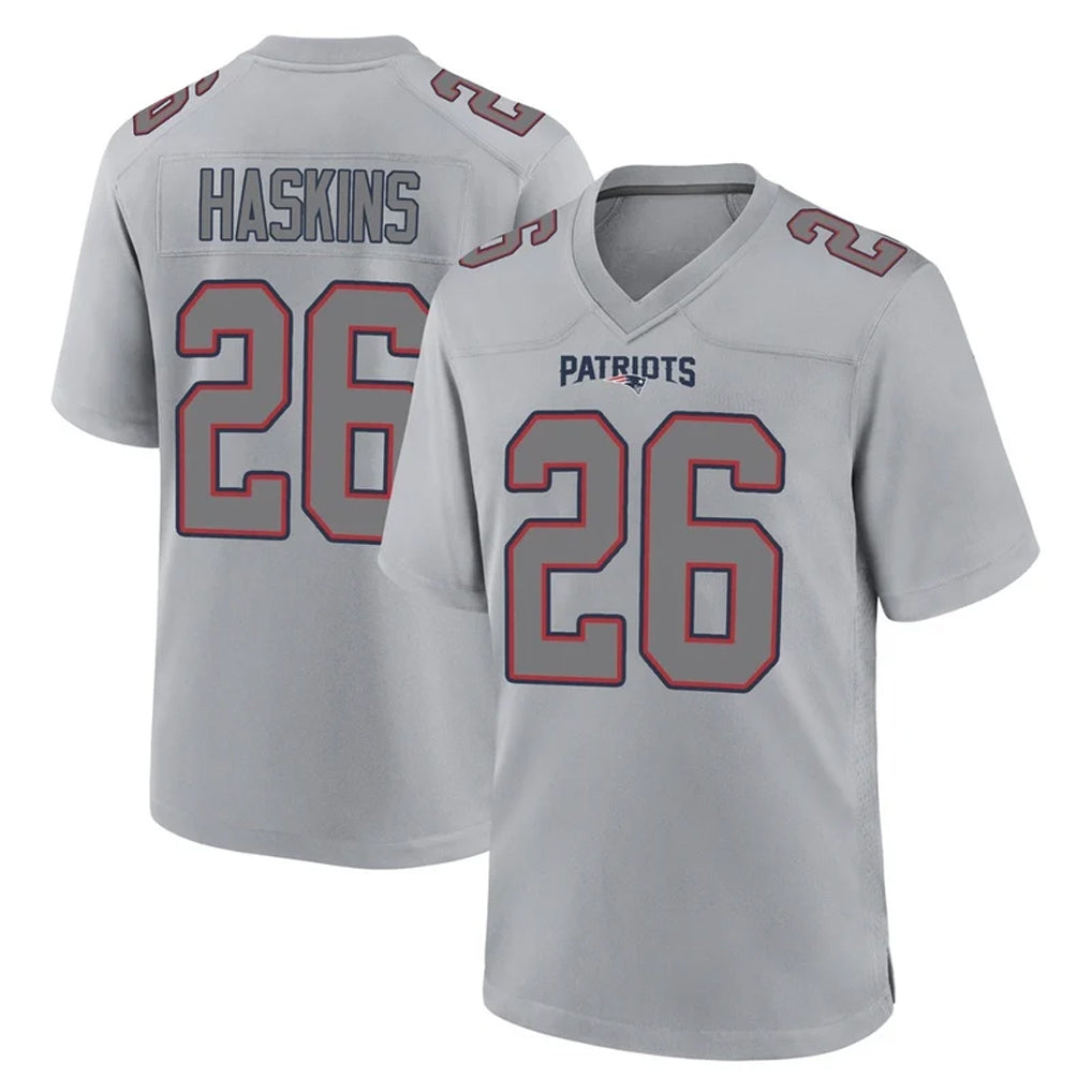 Kieara NE.Patriots #26 Hassan Haskins Player Gray Fashion Limited Home Game Stitched Jerseys