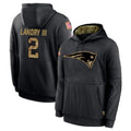 Kieara NE.Patriots #2 Harold Landry III Player Black Salute to Service Hoodies Limited Game Stitched Jerseys