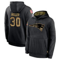 Kieara NE.Patriots #30 Jam Miller Player Black Salute to Service Hoodies Limited Game Stitched Jerseys