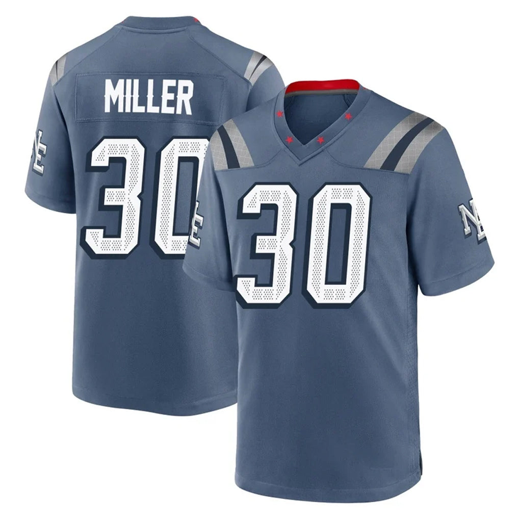 Kieara NE.Patriots #30 Jam Miller Player Blue Rivalries Collection Home Game Stitched Jerseys