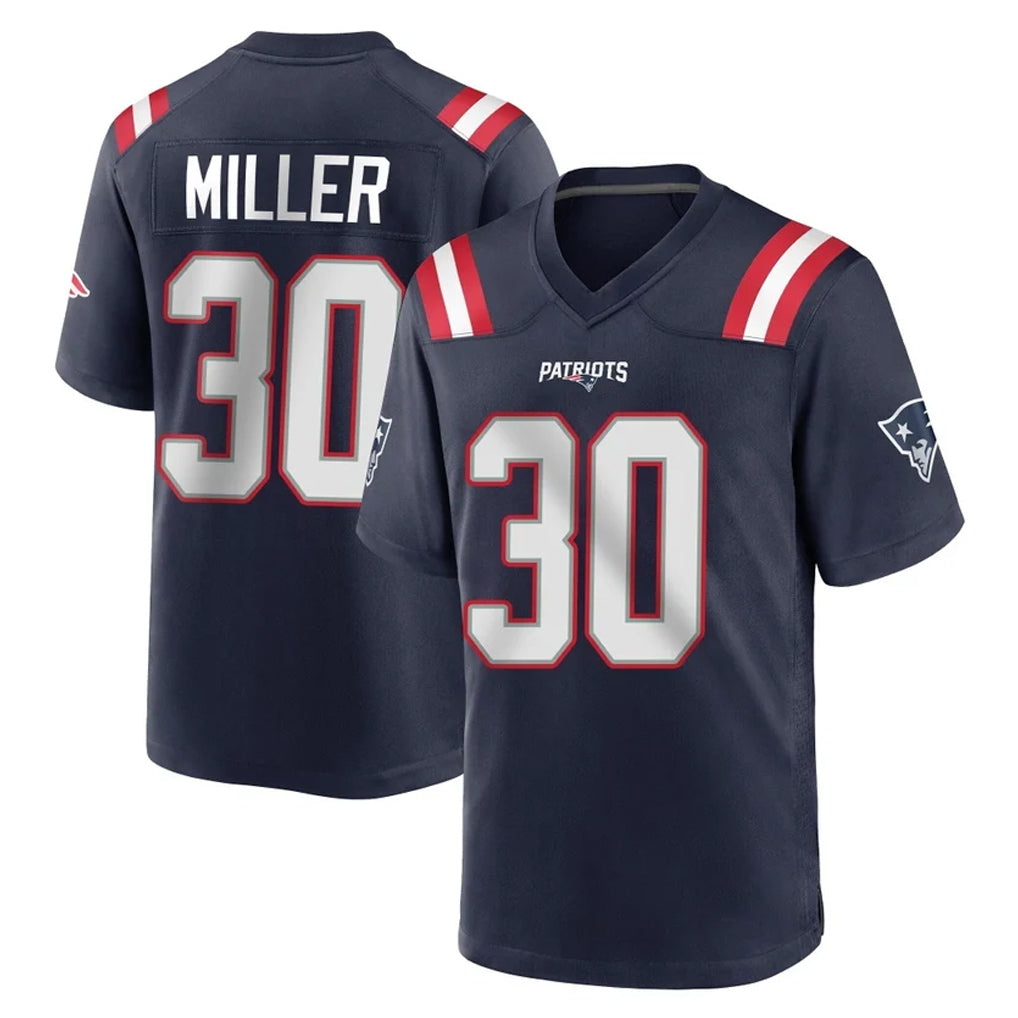 Kieara NE.Patriots #30 Jam Miller Player Navy Home Game Stitched Jerseys