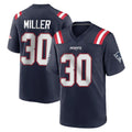 Kieara NE.Patriots #30 Jam Miller Player Navy Home Game Stitched Jerseys
