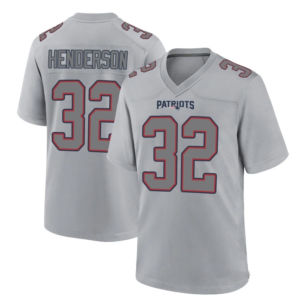 Kieara NE.Patriots #32 TreVeyon Henderson Player Gray Fashion Limited Home Game Stitched Jerseys