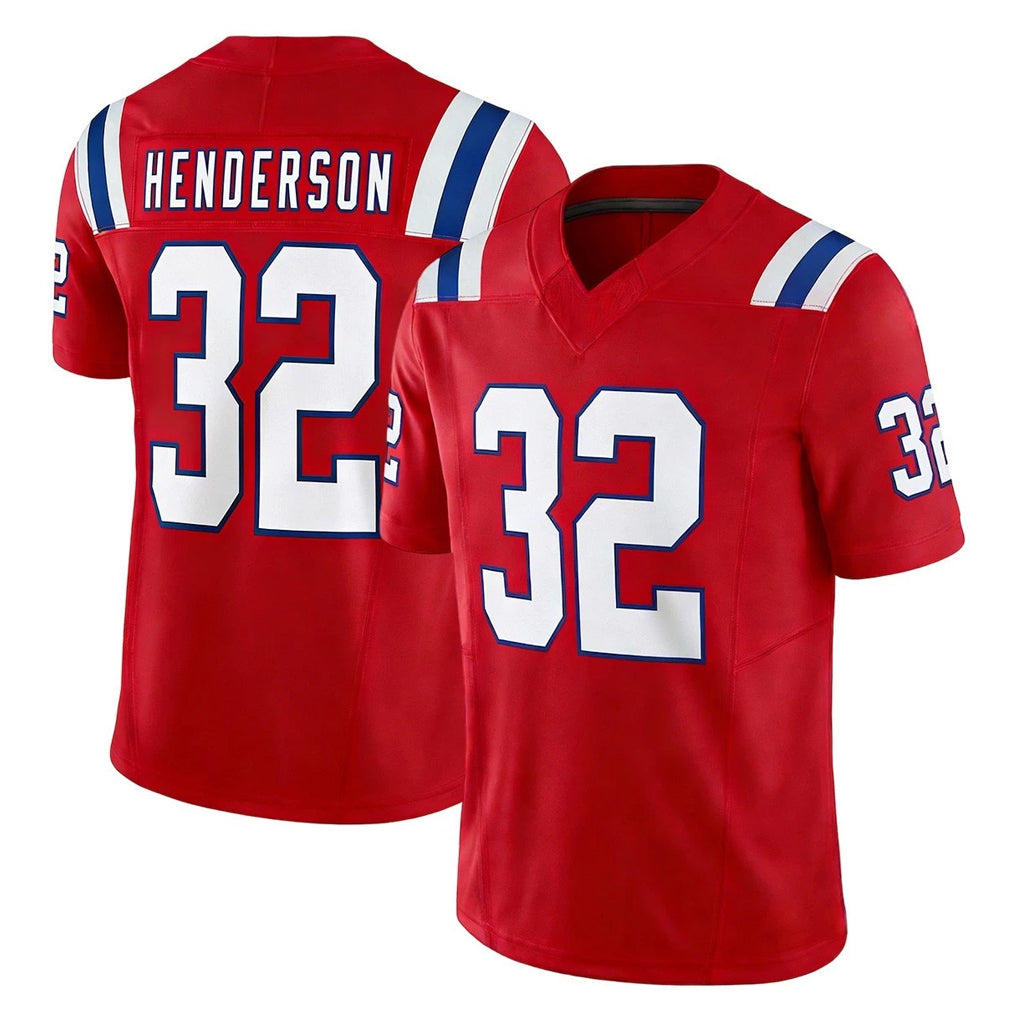 Kieara NE.Patriots #32 TreVeyon Henderson Player Red Limited Vapor F.U.S.E. Home Game Stitched Jerseys