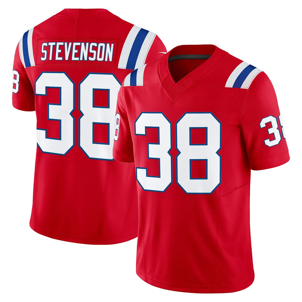 Kieara NE.Patriots #38 Rhamondre Stevenson Player Red Limited Vapor F.U.S.E. Home Game Stitched Jerseys