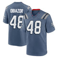 Kieara NE.Patriots #48 Namdi Obiazor Player Blue Rivalries Collection Home Game Stitched Jerseys