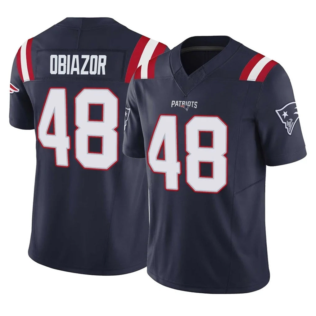 Kieara NE.Patriots #48 Namdi Obiazor Player Navy Limited Vapor F.U.S.E. Home Game Stitched Jerseys