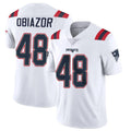 Kieara NE.Patriots #48 Namdi Obiazor Player White Vapor Untouchable Home Game Stitched Jerseys