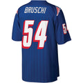 Kieara NE.Patriots #54 Tedy Bruschi Mitchell & Ness Royal Legacy Replica Stitched Jerseys