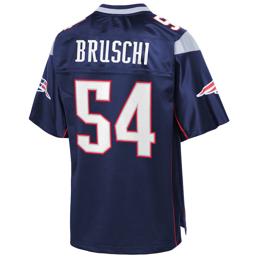 Kieara NE.Patriots #54 Tedy Bruschi Player Navy Pro Line Retired Stitched Jerseys