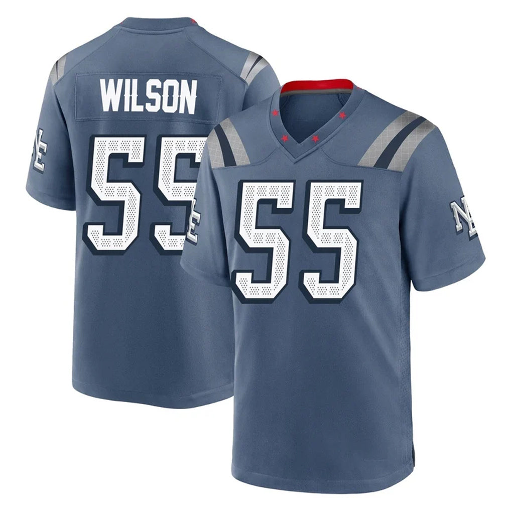 Kieara NE.Patriots #55 Jared Wilson Player Blue Rivalries Collection Home Game Stitched Jerseys