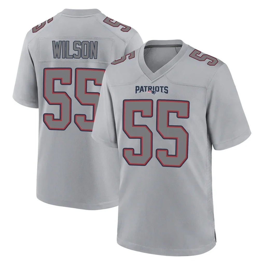 Kieara NE.Patriots #55 Jared Wilson Player Gray Fashion Limited Home Game Stitched Jerseys