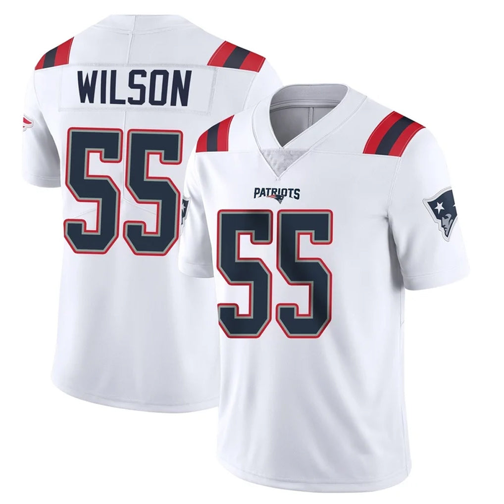 Kieara NE.Patriots #55 Jared Wilson Player White Vapor Untouchable Home Game Stitched Jerseys