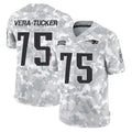 Kieara NE.Patriots #75 Alijah Vera-Tucker Player Arctic Camo Salute To Service Limited Game Stitched Jerseys