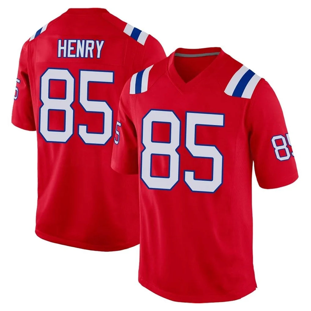 Kieara NE.Patriots #85 Hunter Henry Player Red Home Game Stitched Jerseys