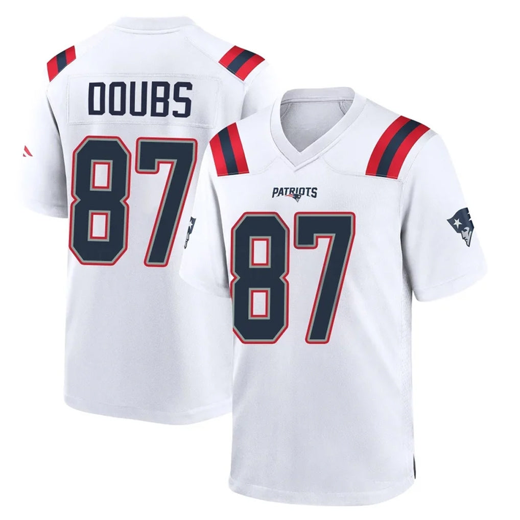 Kieara NE.Patriots #87 Romeo Doubs Player White Home Game Stitched Jerseys