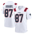 Kieara NE.Patriots #87 Romeo Doubs Player White Home Game Stitched Jerseys